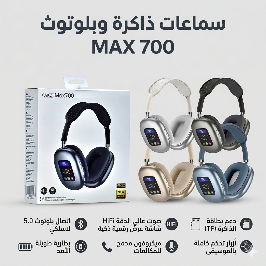 سماعة رأس بلوتوث وذاكرة  Max700