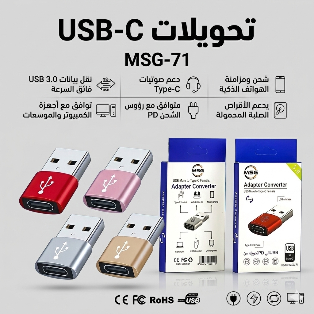 تحويلات شحن MSG-61 من تايب سي إلى يو اس بي