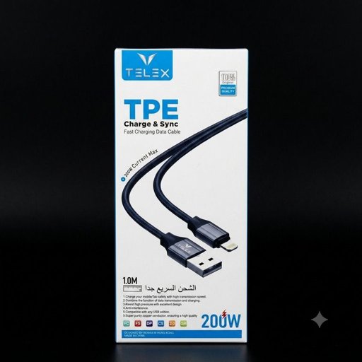 كيبل شحن ايفون TELEX TPE 200W