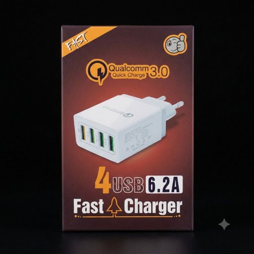 رأس كهرباء 4USB 6.2A