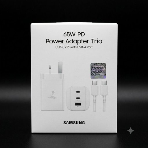 شاحن كهرباء Samsung 65W PD Trio